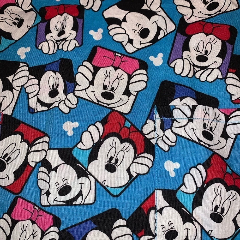 Disney Minnie Mouse blue scrub top, Size XS - Picture 3 of 3